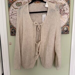 Boutique Tie Front Cardigan